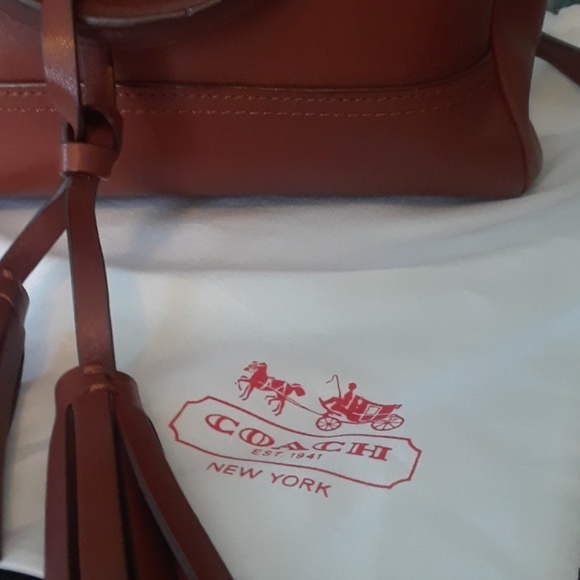 COACH dark tan satchel - Picture 5 of 5